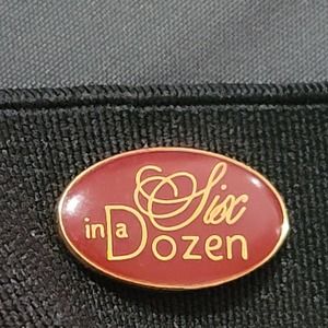 Vtg Six In A Dozen Lapel Pin